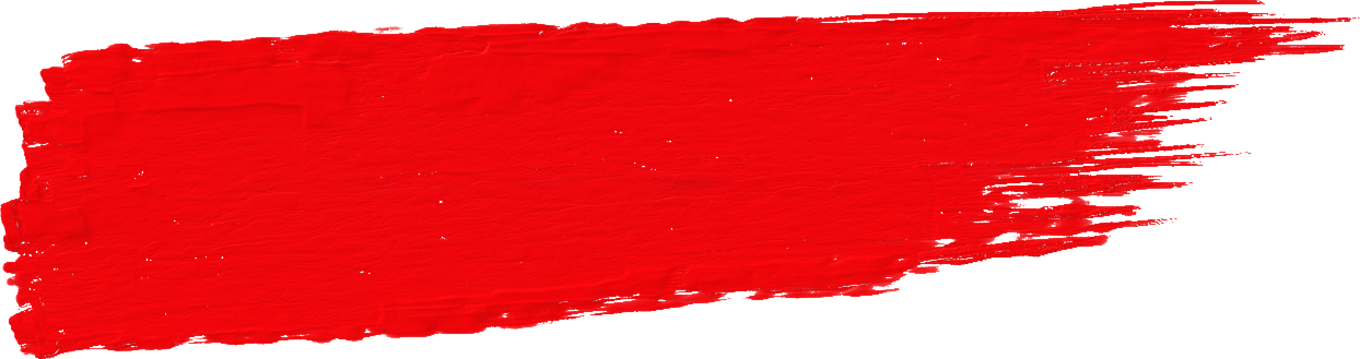 Red Paint Stroke on White Background 